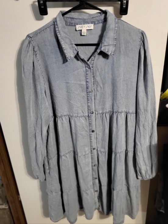 She + Sky Dresses & Skirts - NWOT SHE + SKY TENCEL MINI DRESS SZ L
